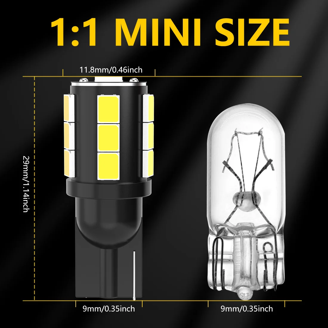 10x T10 W5W Auto-LED-Innenbeleuchtung, superhell, kaltweiß, 6000 K, für Subaru Forester Impreza Legacy Outback