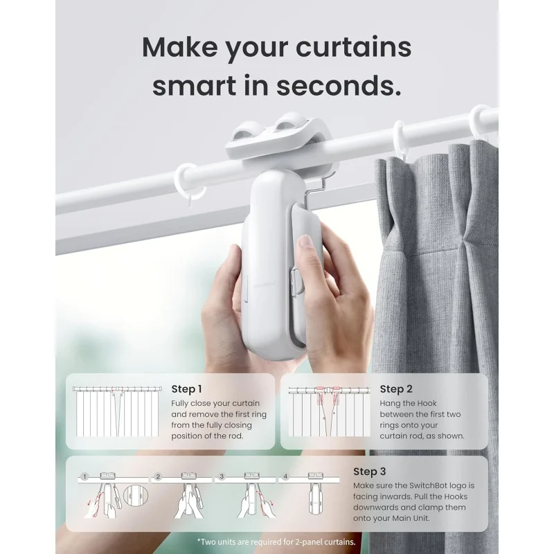 Automatic Curtain Opener - Bluetooth Remote Control Smart Curtain