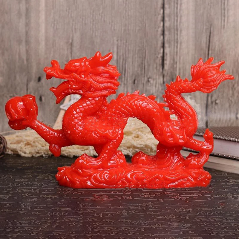 1Pc Good Lucky Golden Dragon Chinese Zodiac Twelve Statue Gold Dragon Statue Animals Sculpture Figurines Desktop Decoration