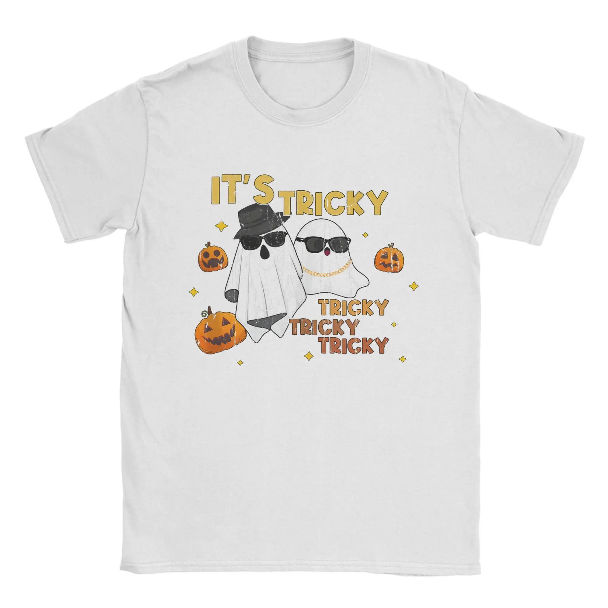 

It's Tricky Tricky Tricky Halloween T Shirts Men 100% Cotton Unique T-Shirt O Neck Tees Short Sleeve Clothing Birthday Present