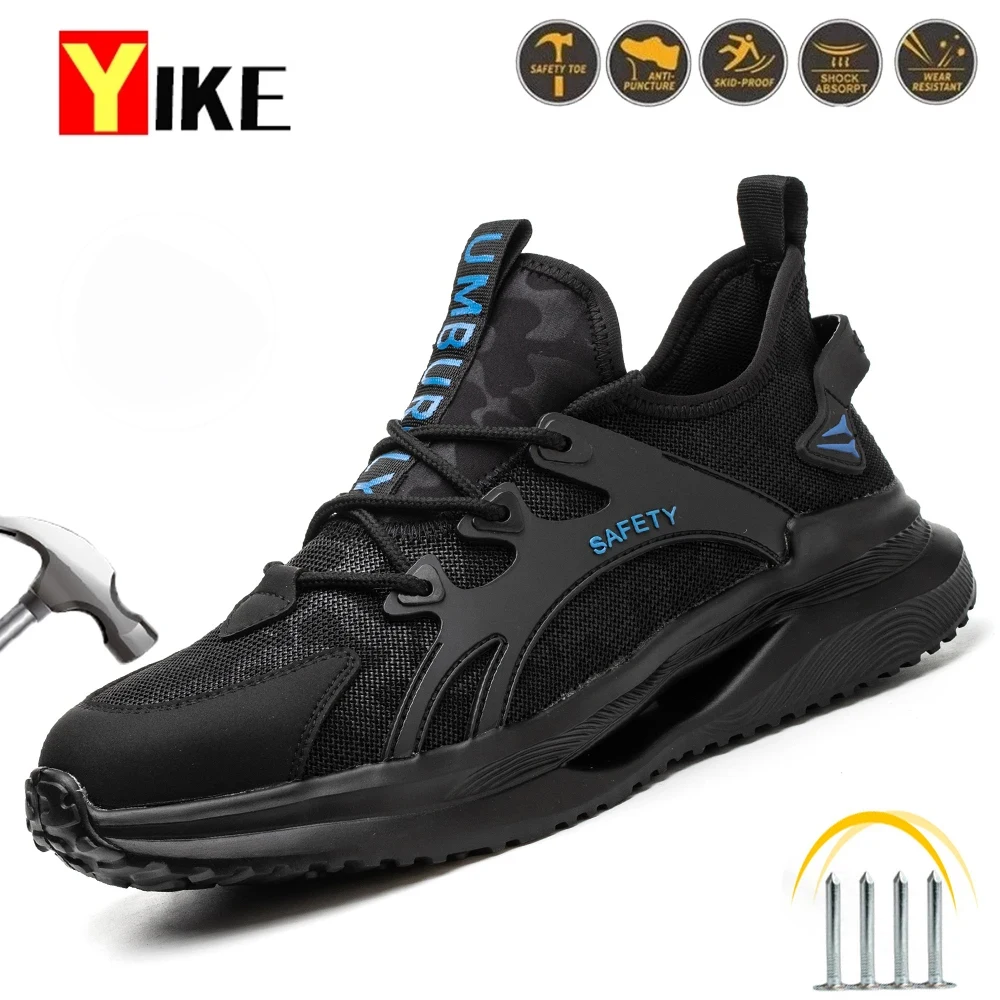 Work Shoes Men Sneakers Steel Toe Puncture-Proof Work Shoes Boots Fashion Indestructible lightweight Footwear Security