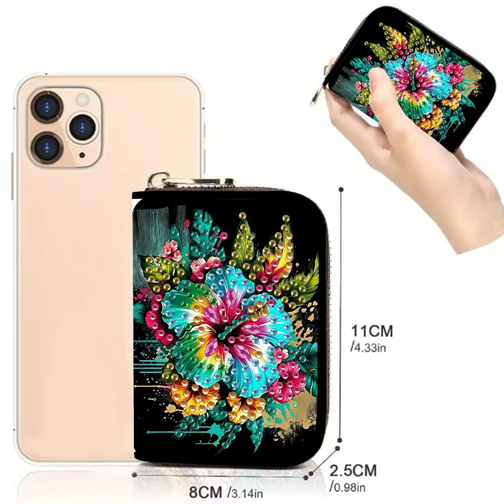 1 Set of Diamond Mosaic Wallet Pack, Featuring Insect and Animal Patterns, Made of PU Material. For New Year, Christmas, Parties