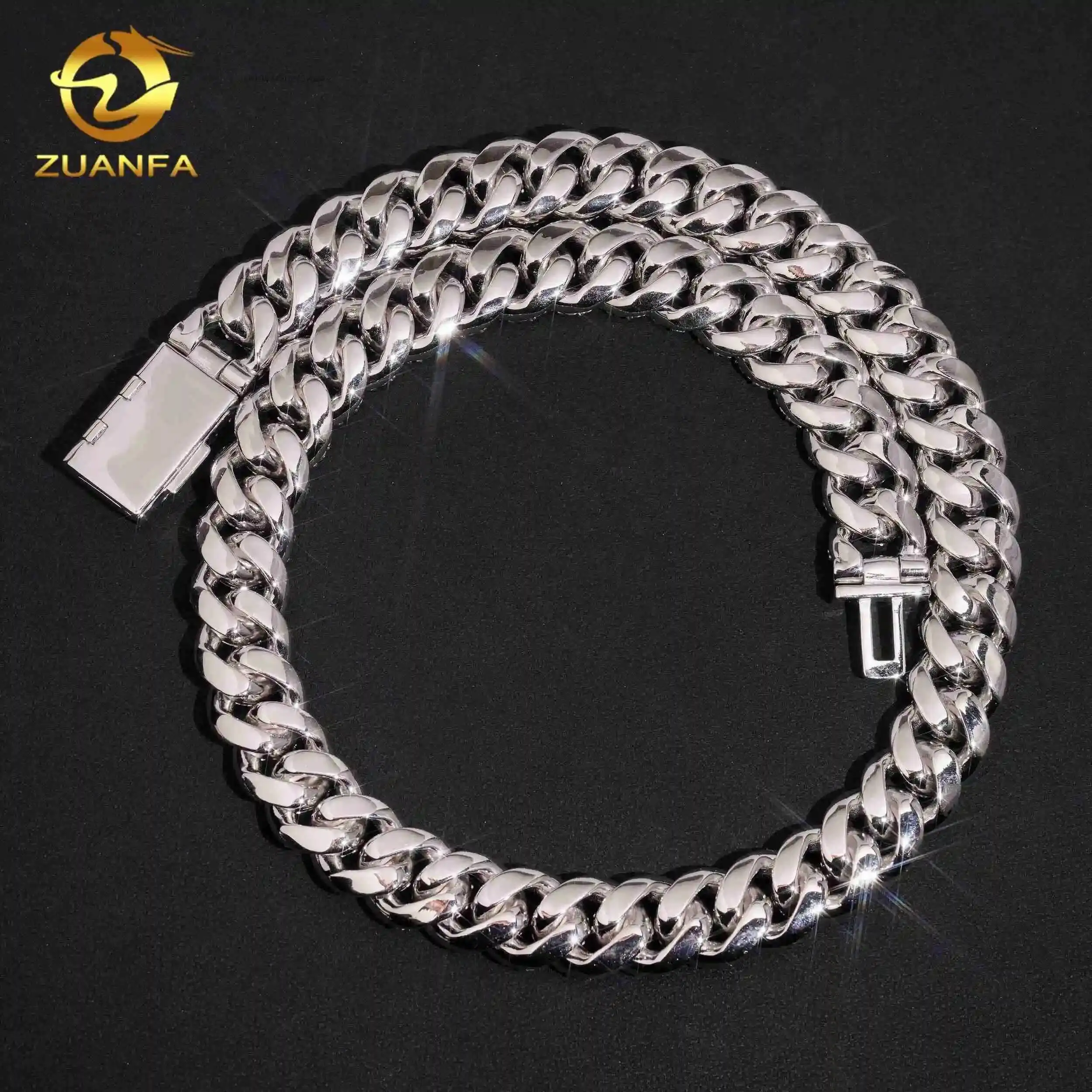 Luxury New Arrivals 925 Silver Hip Hop Jewelry Iced Out Mens 16mm Moissanite Diamond Cuban Link Chain.