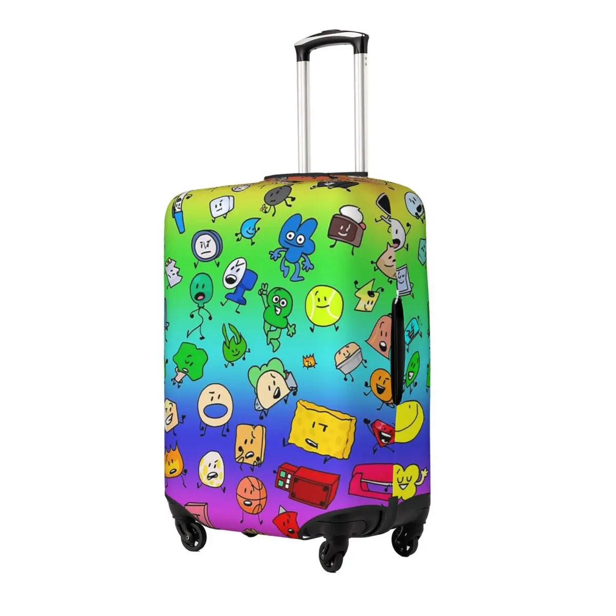

BFDI Все персонажи (Радуга) Защитный чехол для чемодана Эластичные дорожные защитные чехлы для багажа на 18-32 дюймов