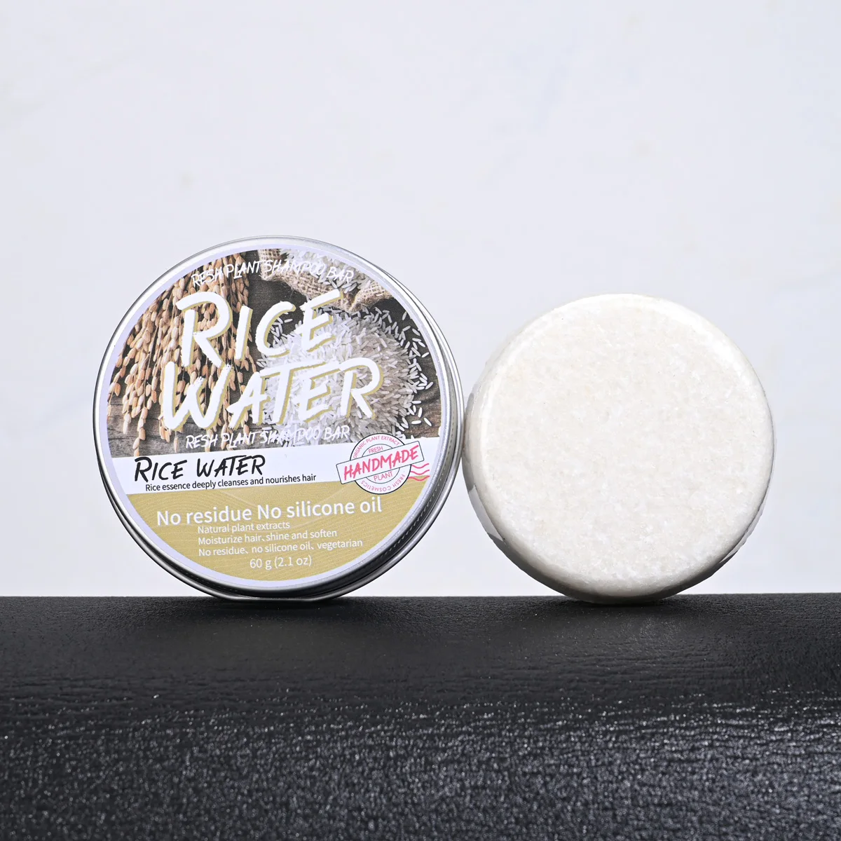 Solid Rice Water Wash Hair Soap Rice essence Oil Control&Anti dandruff Nourishing Hair and Refreshing Scalp