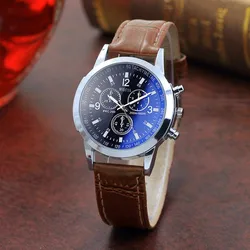 Belt Sport Quartz Hour Wrist Analog Watch Mens Classic Round Dial Luxury Leather Belt Stainless Steel Watches Business Relogio