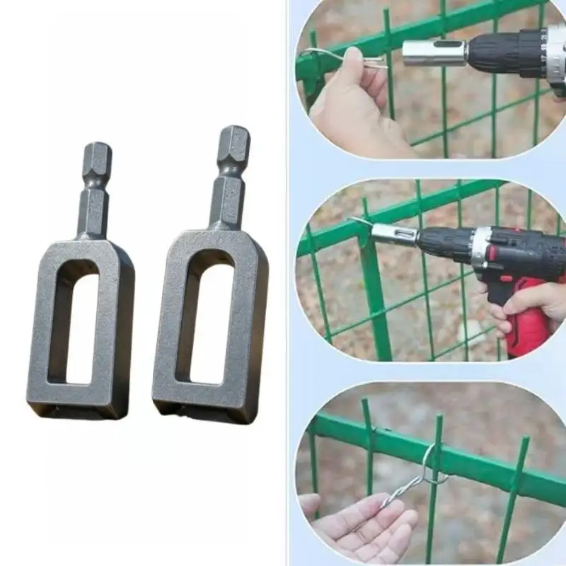 1PC Large Diameter Multi-Functional Wire Twisting Tool Standard Hexagonal Shank Compact Size Iron Wire Knotting Connector-New