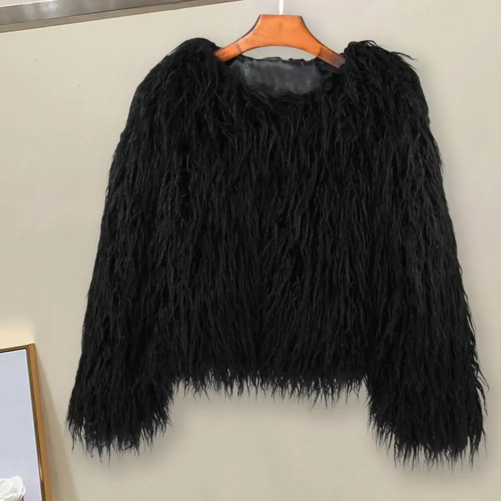 Fabulous Women Jacket Shaggy Women Winter Coat Cardigan Thermal Dispel Cold Winter Coat