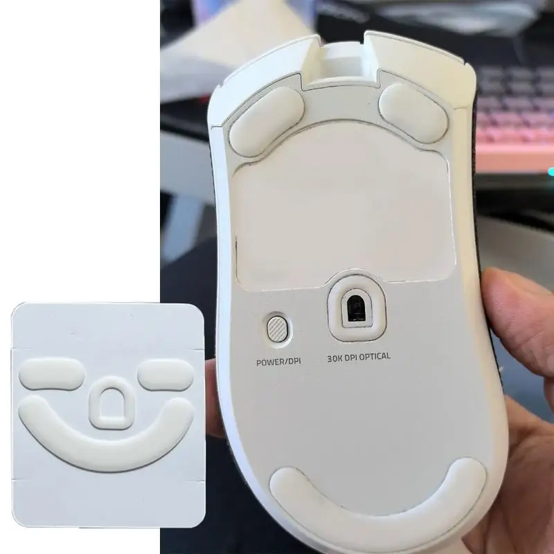 Espots Quiet Gliding ICE Mouse Skates Pad For DeathAdder V3Pro Quiet Operate In Shared Space And Night Use 83CF