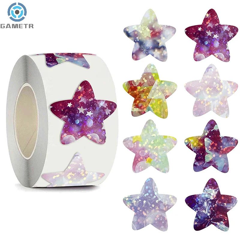 500PCS Color Star Sticker Birthday Wedding Gift Party Decor Seal Sticker Envelope Invitation Sticker Baking Label