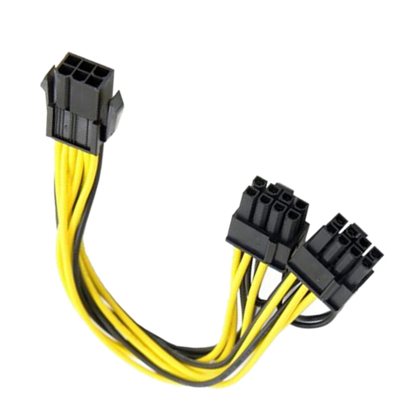 6Pin to Dual 8Pin Connector Wire Power Extension Cable Desktop Power Supply Lines