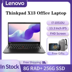 Lenovo Thinkpad X13 Office Laptop i7-10510U 8GB 256GB SSD Slim Series 13.3 Inch IPS Screen Business Notebook