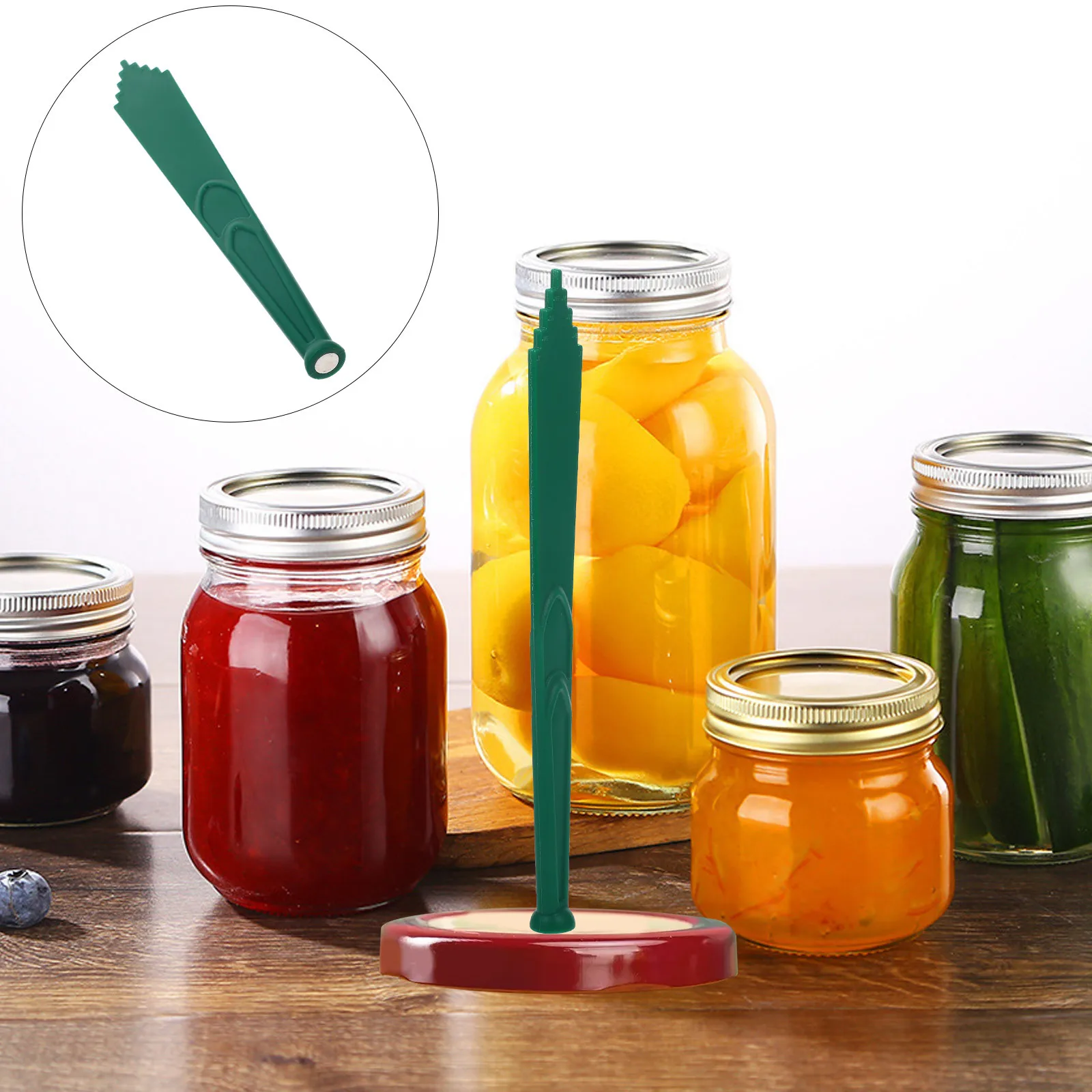 

Canning Bubble Remover Tool Plastic Jar Lid Lifter Measuring Ruler For Home Kitchen Canning Supplies Reusable Debubble