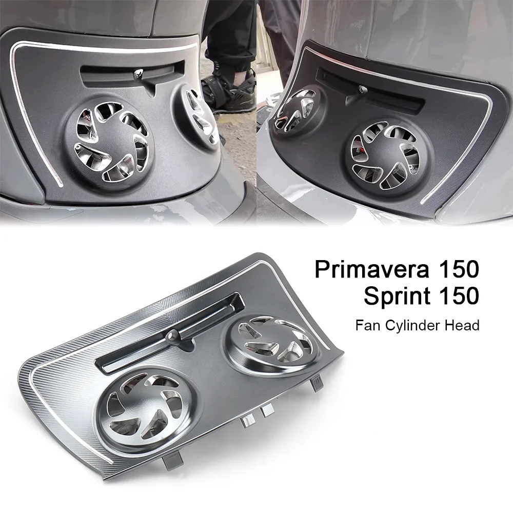 

Motorcycle Scooter For Vespa Primavera 150 Sprint 150 Two Fans Cylinder Heat Cover Cylinder Head Cooling Protector Cover