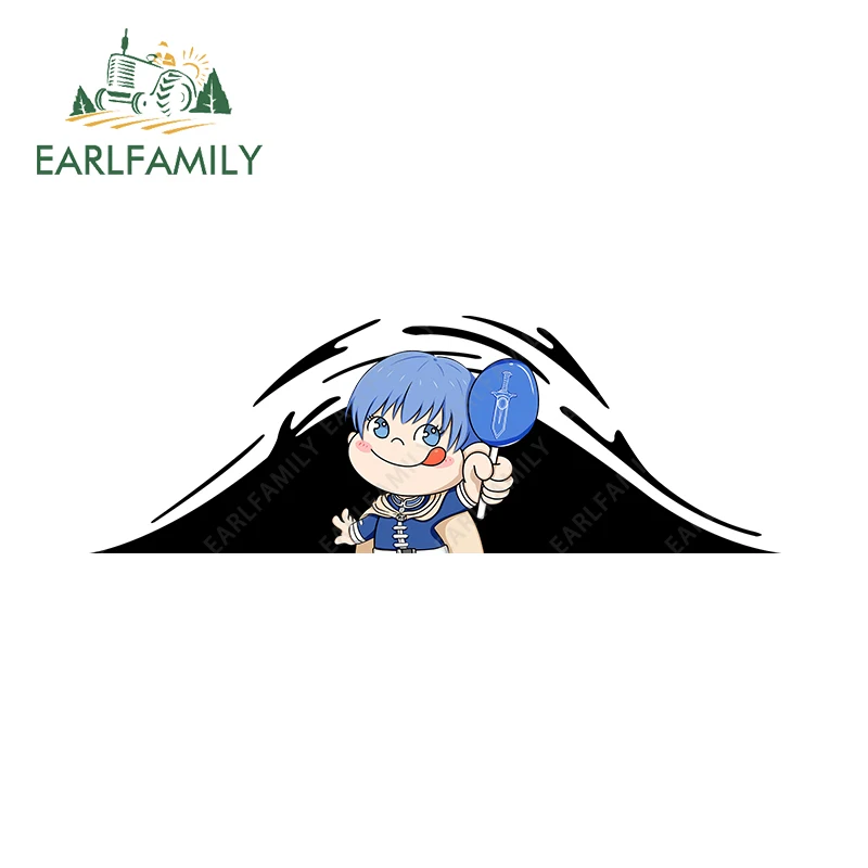 EARLFAMILY Himmel Stick Out Your Tongue Decal Original Rearview Mirror Decor Suitable for Any Flat and Smooth Clean Surface