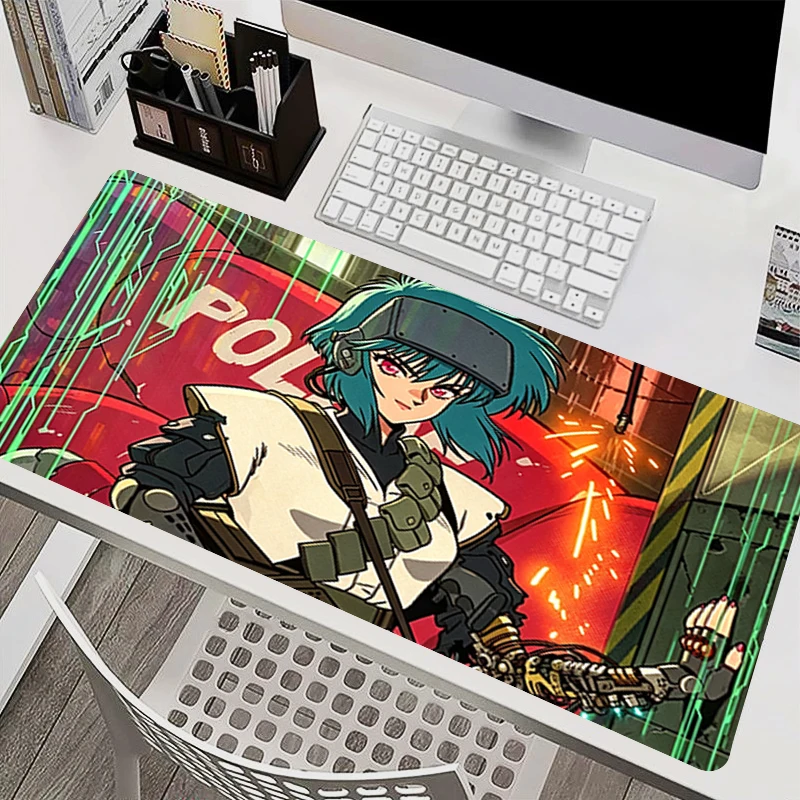 Mouse Pad Cyberpunk Neon City Anime Art Desk Mat HD Keyboard Pad G-Ghost in the Shell E-sports Gamer Mousepad Computer Mouse Mat