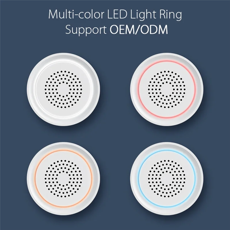 

Y45A-Tuya Wifi Smart USB Sirene Alarm Sensor Sound & Light Alarm Temperature & Humidity Sensor 3 In 1 For Alexa