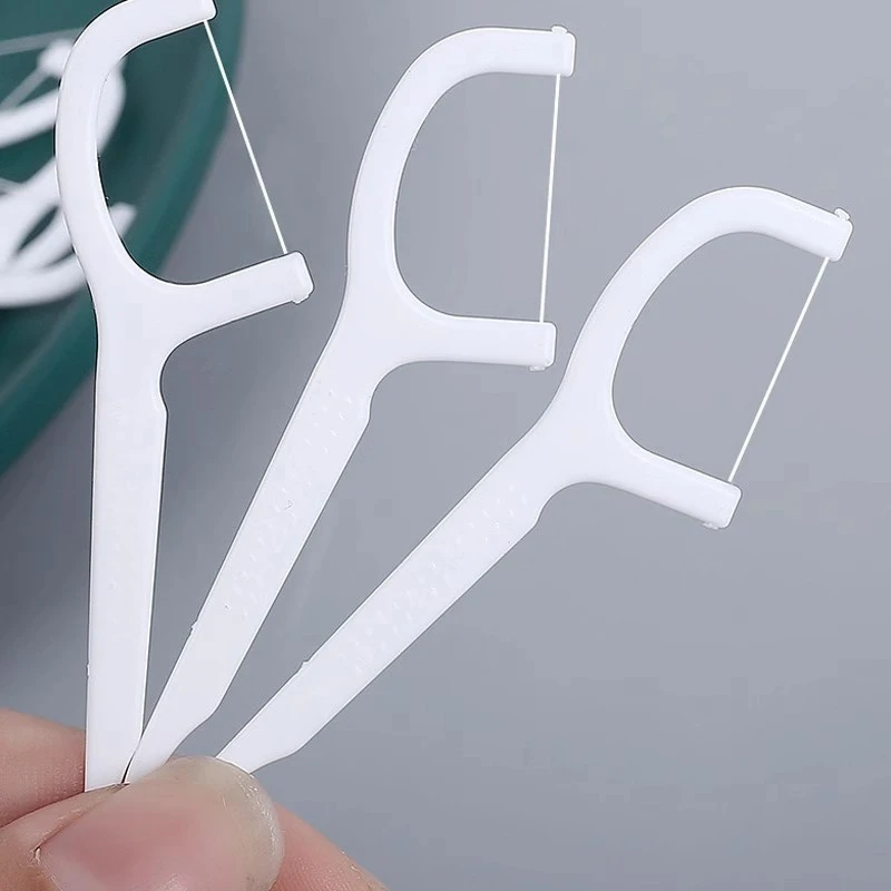 

50pcs/box Disposable Dental Floss Deep Cleaning Toothbrush Oral Care Dental Floss Picks Travel Daily Life
