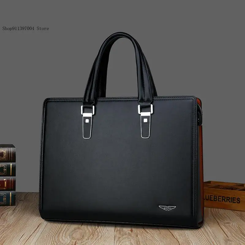 Business One Shoulder Crossbody Handheld Password Lock Computer Bag for Men