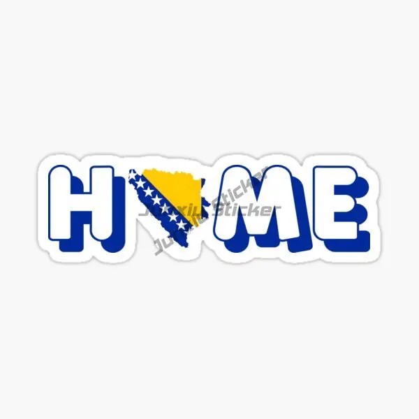 BIH Bosnia and Herzegovina Flag Map Emblem Creative PVC Accessories Stickers for Decorate Car Van Wall Window Table Helmet