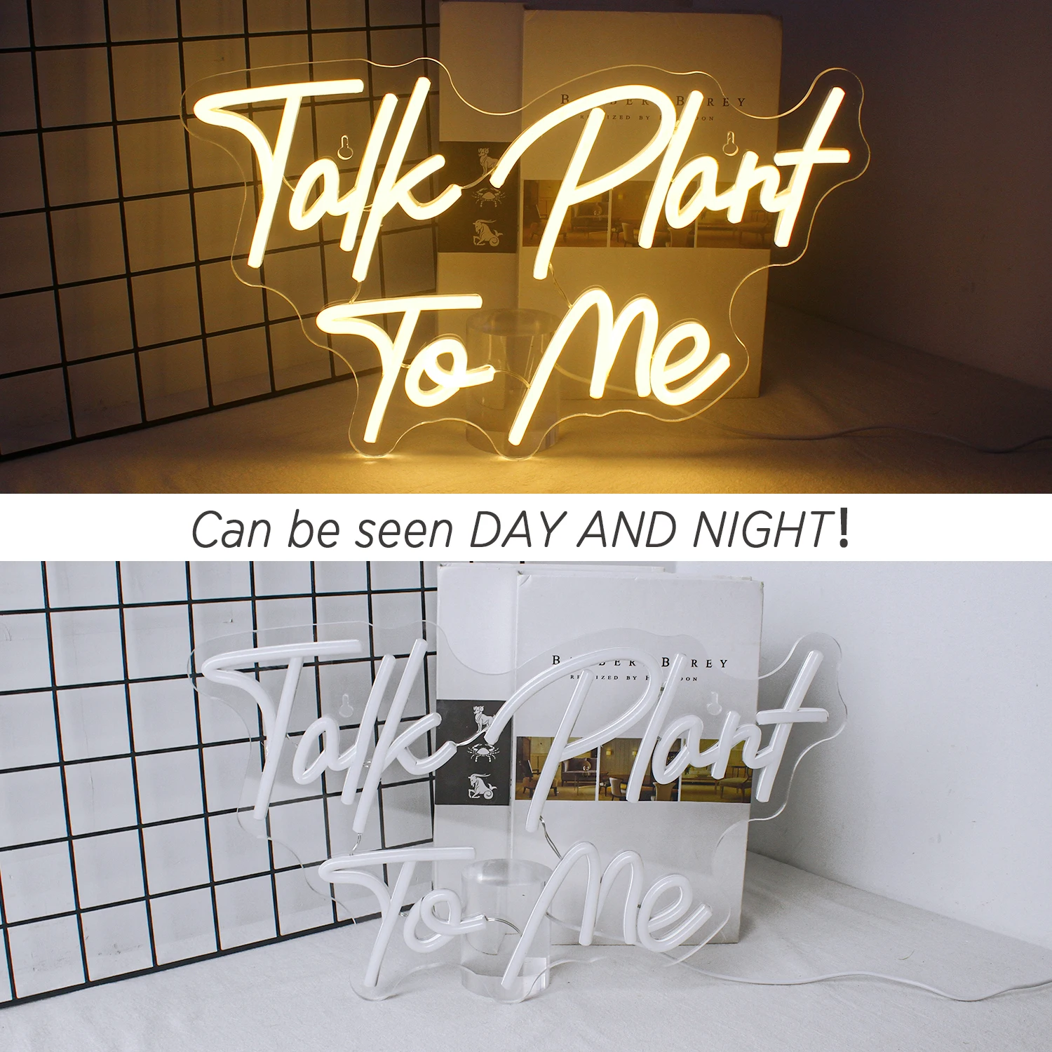 Talk Plant To Me Neon Light LED Luminous Neon Sign Party Birthday Reunion Room Home  Personality Decoration Wall Hanging Lamp