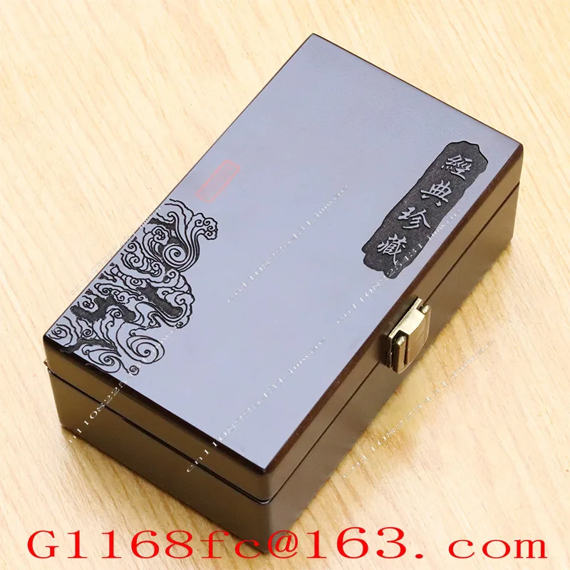 High-end Relief Gift Box Hetian Jade Pendant Jade Pendant Jade Pendant Collection Certificate Composite Board Wooden Box