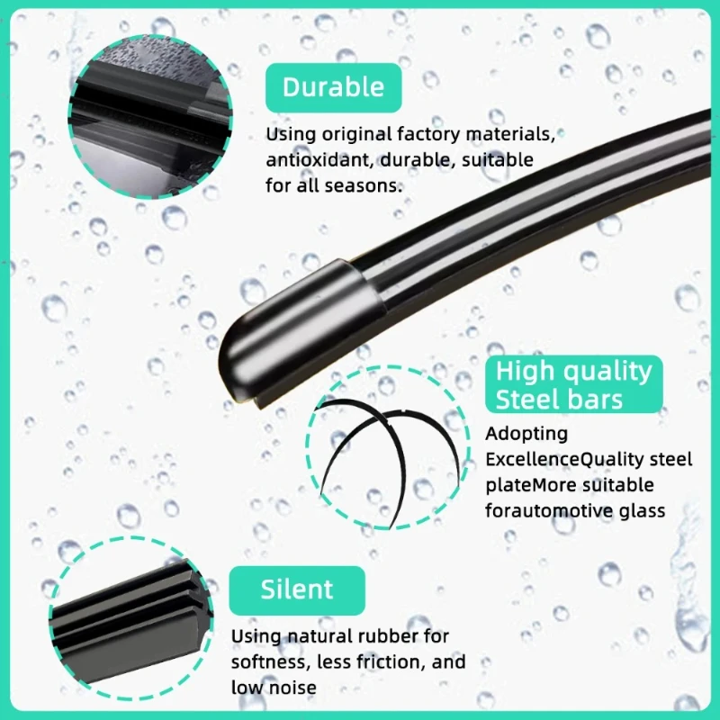 Wholesale Car Wiper Blade Dual Rubber Strips Boneless Multifunctional Buckle Universal