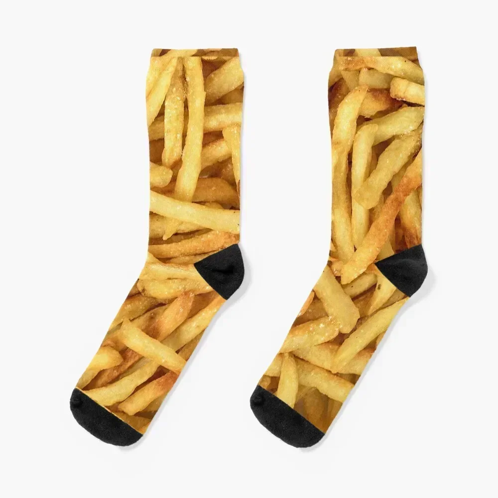 French Fries Love Socks funny gift christmas stocking hockey Mens Socks Women's