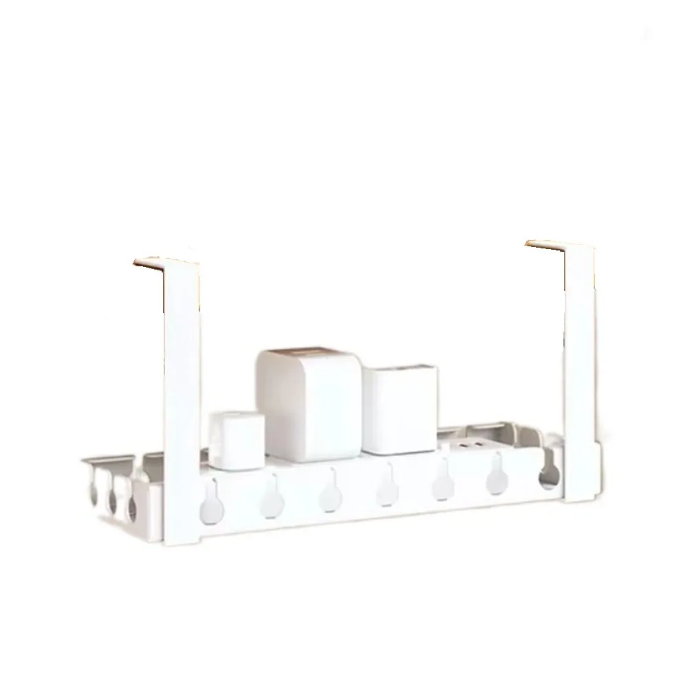 Extendable Under Desk Cable Management Tray Sturdy No Drilling Cable Tray Space Saving Wire Organizer Cord Hider Raceway Office