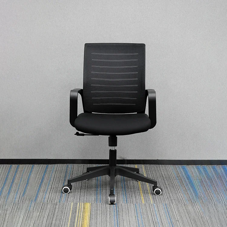 Black Swivel Mesh Office Chair for Staff on Computer Cadeiras de Escritorio Normal Office Chair Sillas Giratorias de Oficina