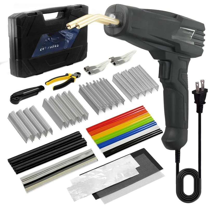 Upgraded Plastic Welder,Plastic Welding Kit, Plastic Welding Systems,Car Bumper Repair Kit,Plastic Repair Kit(Black)