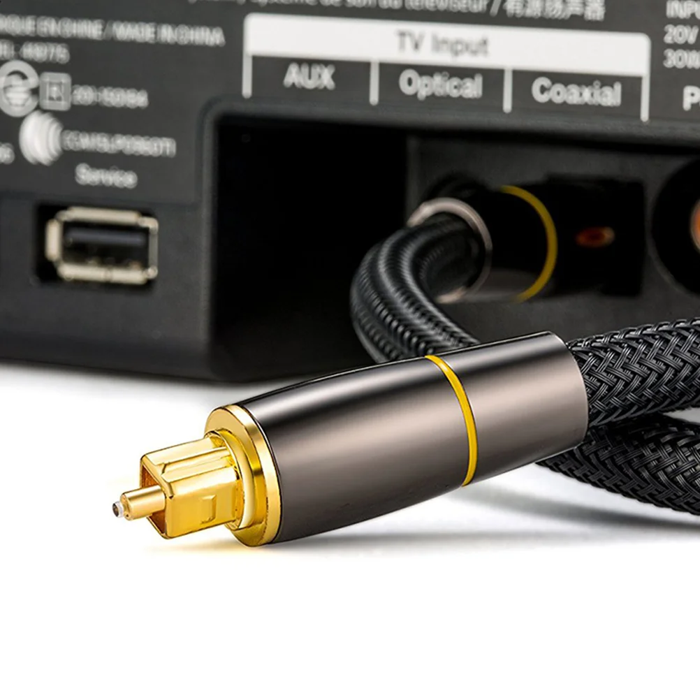 

15-Meter Fiber Audio Cable Gold Plated Contacts High-Density Shielding Soft Wire For Game Console Sound Male To