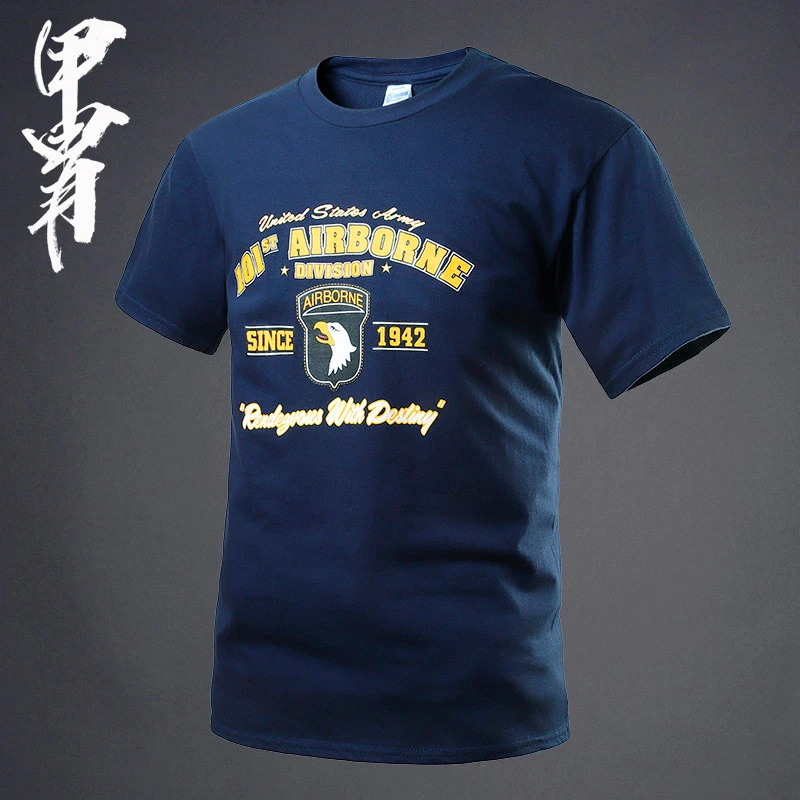 2026 New military enthusiast WWII-themed 101 Airborne Division commemorative T-shirt for outdoor clothing, suitable for summer.