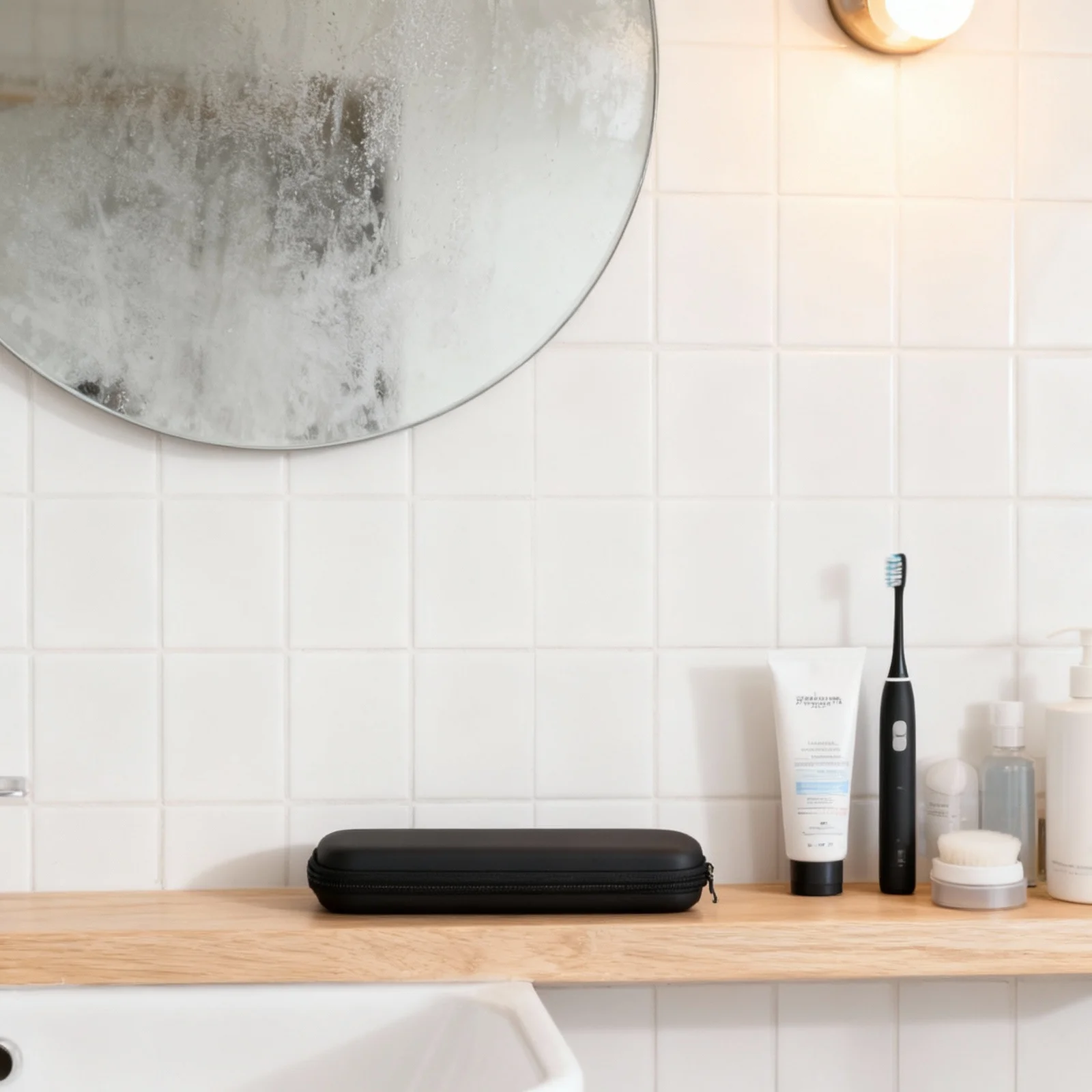 電動歯ブラシ用トラベル歯ブラシケース コンパクトで再利用可能なプラスチックホルダー 軽量で耐久性があり、外出先での使用に最適