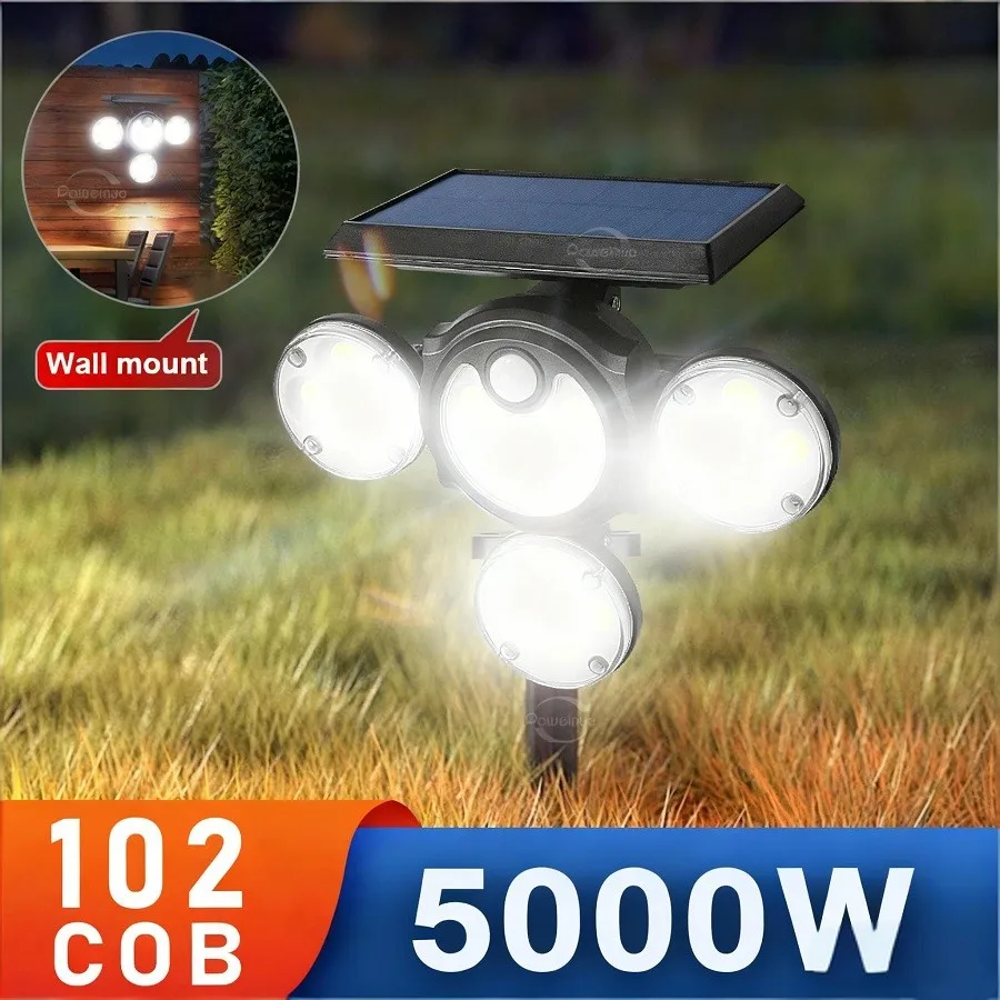 

5000W 2 in 1 Solar Light Outdoor Wall Lamp Motion Sensor Sunlight Lawn Lamp Floodlight Waterproof Security Light Garden Path
