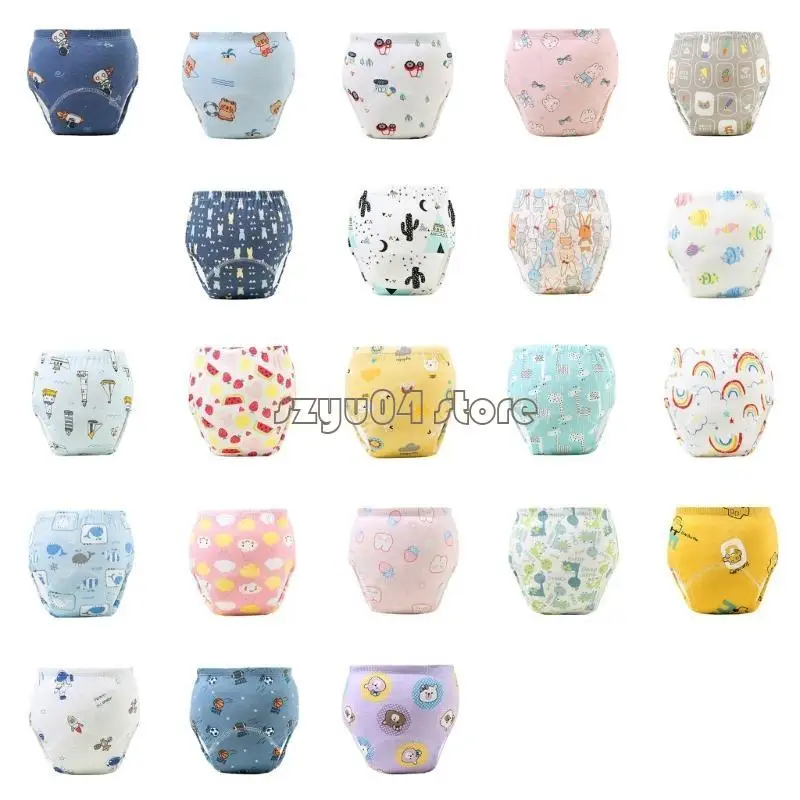 Sous-vêtements d'entraînement en coton 4X7D pour tout-petits, slips, couches, pantalons, caractéristiques confortables, taille