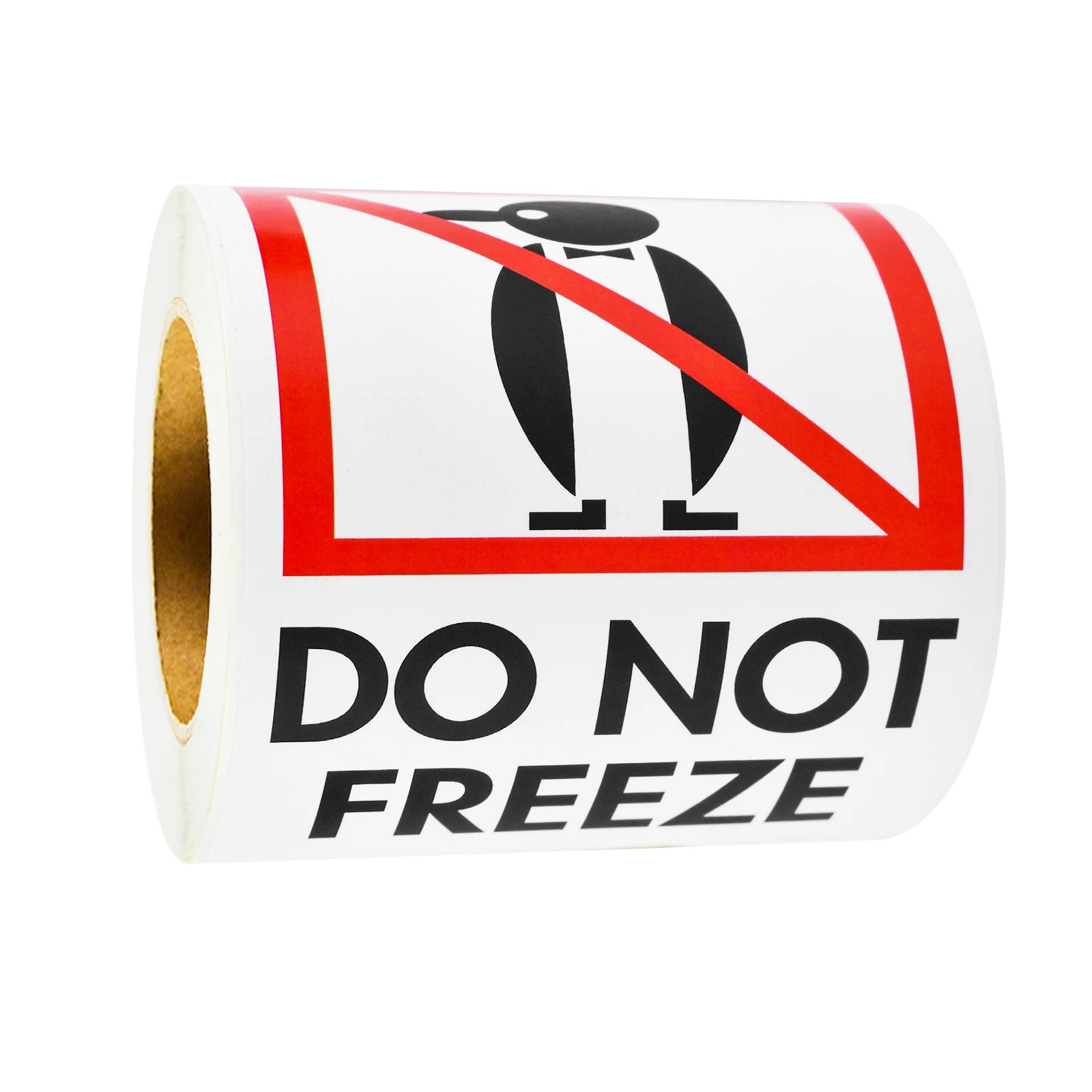 200Pcs 4In*2.4In Black Penguin Do Not Freeze Transport Warning Stickers Express Delivery Packaging Warning Labels Transport Warning Label Stickers, Handle with Care Warning Label Stickers Warehouse Storage Warning Label Stickers Fragile Goods Warning Logistics Transport Adhesive Label Stickers for Cups, Jars, Porcelain Bowls, Bottles