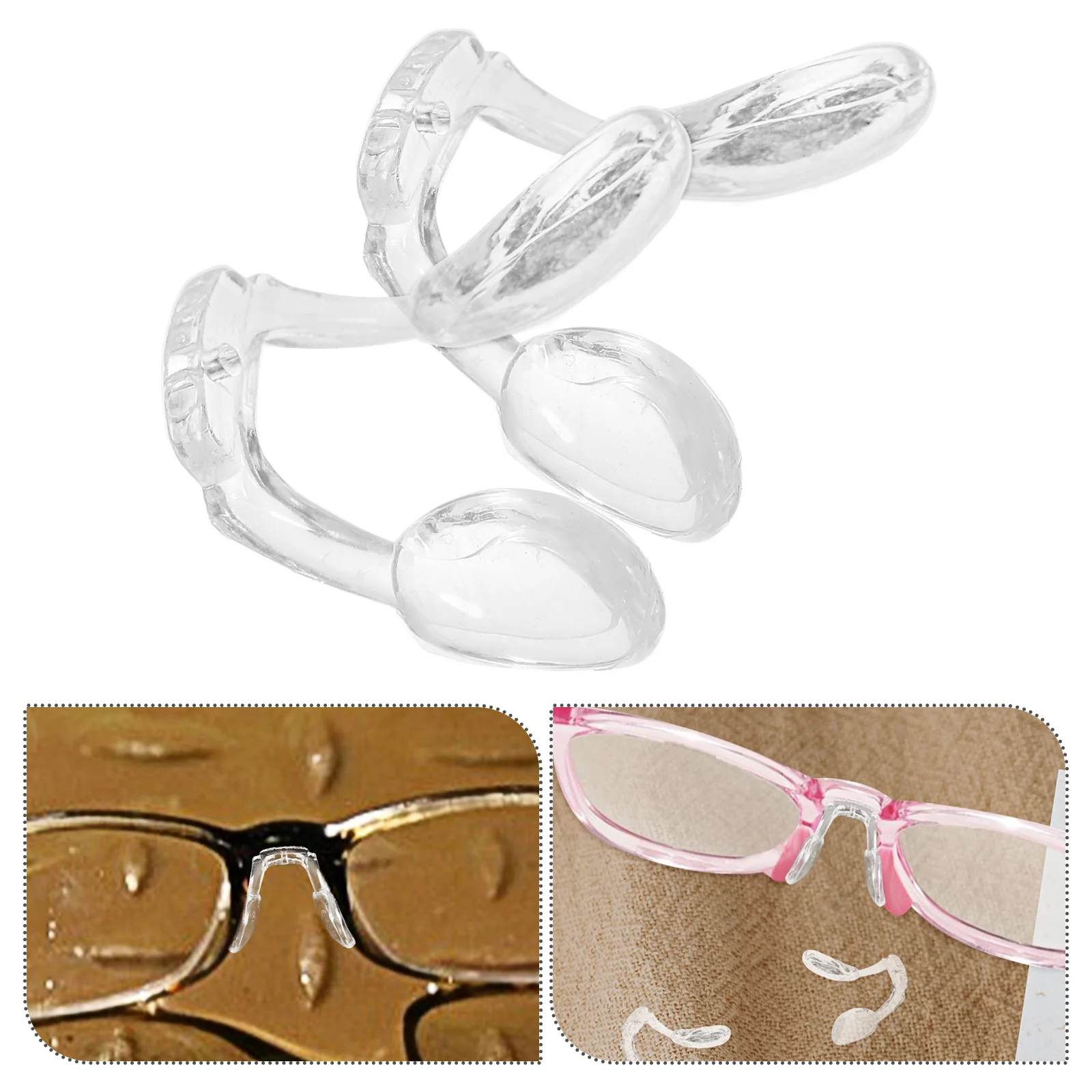 

2 Pcs Glasses Nose Pads for Single Hole Saddle Replaceable Silica Gel Support Child Eyeglass Replacement