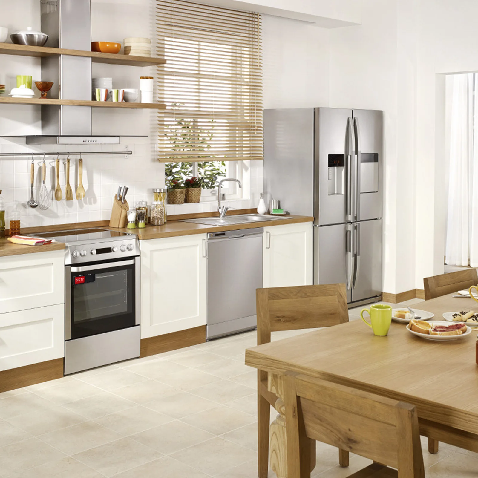 

Clean Magnet Sign Dishwasher Indicator Sliding Magnetic Indicator For Kitchen Home Office Fridge Decor Household