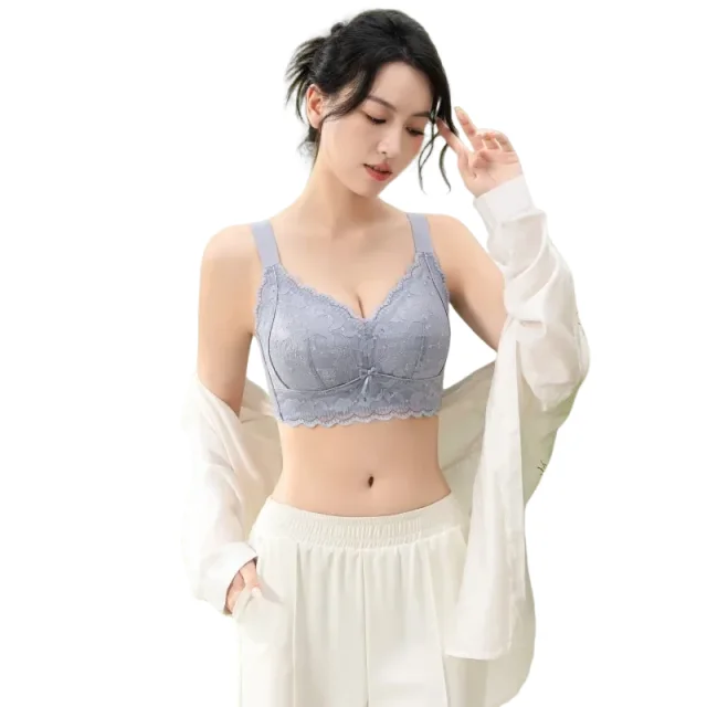 

KUCLUT New Large Size Sexy Thin Section Lace Push Up Non Steel Ring Top Support Mom Bra Women's Underwear Brasiere Lingerie