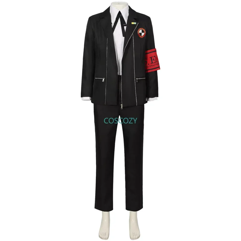 Новинка 2024 года, игра P3 Makoto Yuki, карнавальный костюм, парик, школьная форма Gekkoukan, черный костюм с вышивкой, брюки, рубашка, повседневная одежда