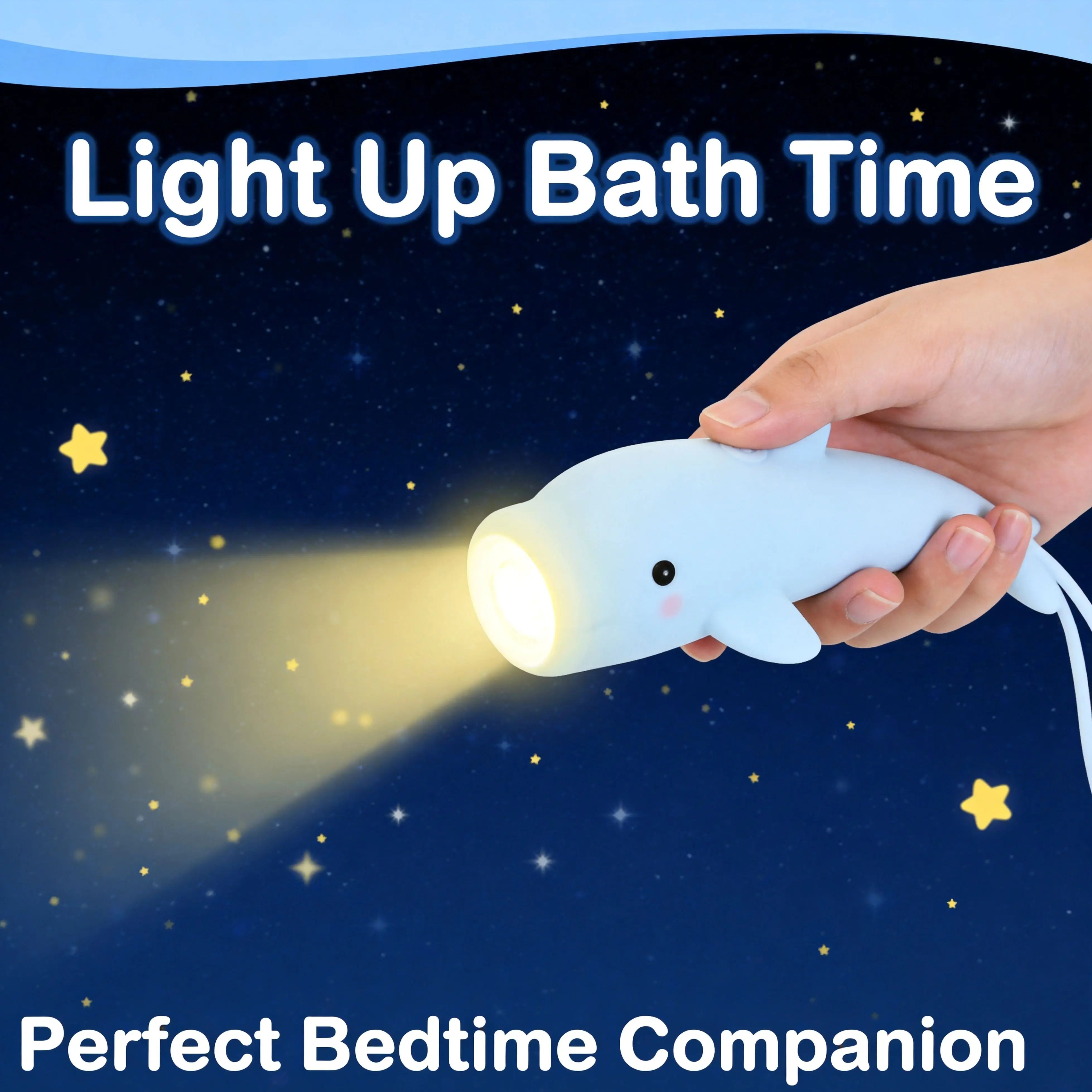 GGbingo Animal Flashlight, Rabbit, Dinosaur, White Cat, polar bear, Silicone Flashlight, LED Emergency Lighting