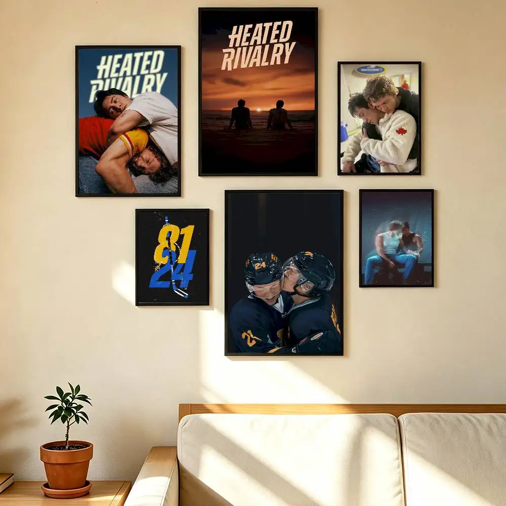 Popular Hot TV Heated Rivalry Poster Waterproof Wall Art Sticker For Bar Living Room Vintage Decor High Quality Print Gift