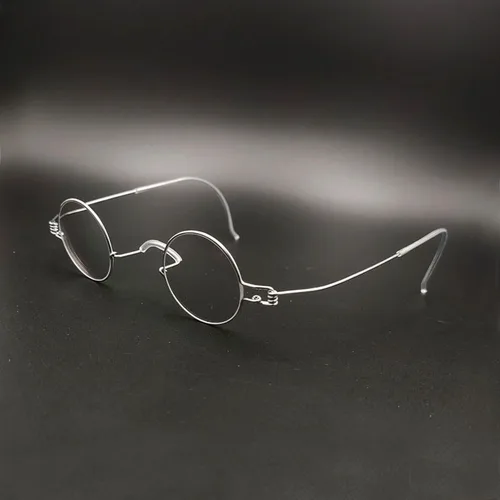 Imagen 2 del producto Gafas de lectura Vintage hechas a mano, anteojos con montura redonda pequeña, antiluz azul, graduadas, para miopía, presbicia, retro