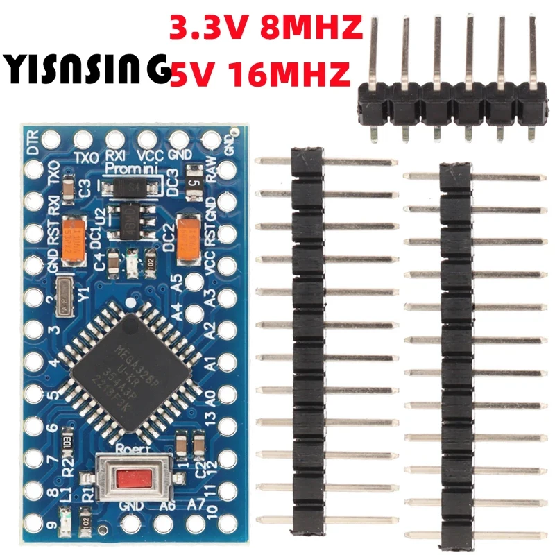 Pro Mini 328 mini 3.3V/8M 5V/16m ATmega328 ATMEGA328P-AU 3.3V/8MHz 5V/16MHz for Arduino