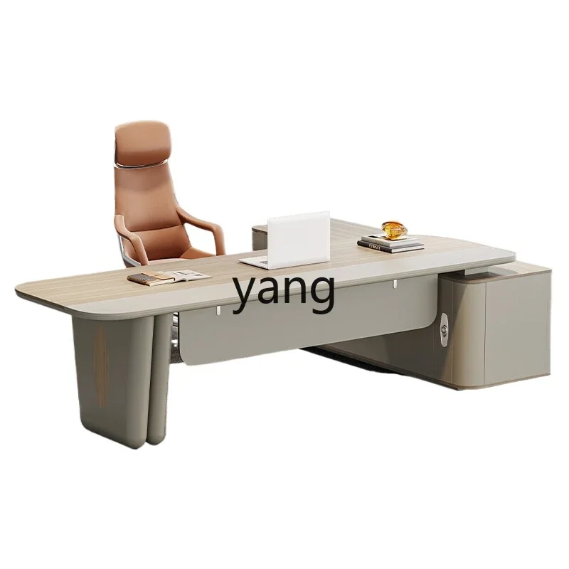 

Lmm simple modern president office desk and chair combination high-end office furniture