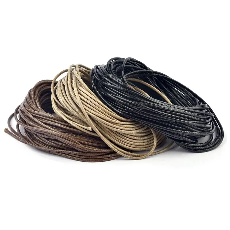 1/1.5/2/2.5/3mm 5Meter Leather Round Thong Cord Wax Rope DIY Necklaces Bracelet Findings Rope String For Jewelry Making Wax Cord image 2