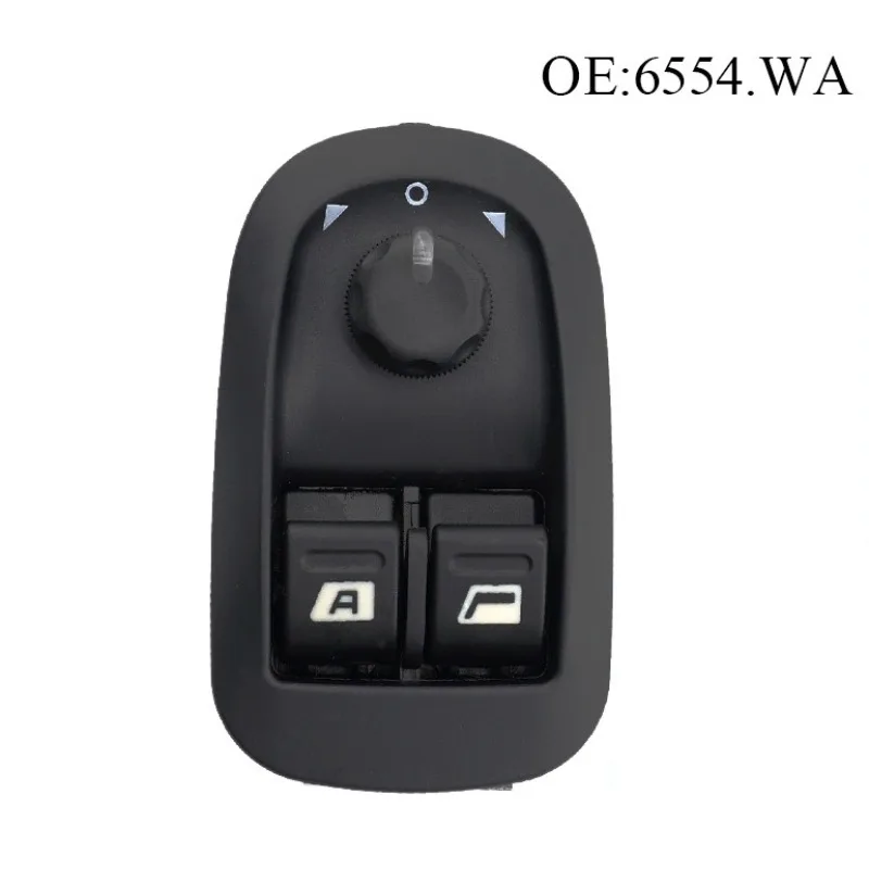 6554.WA for Citroen Peugeot 206 306 Electric Window Glass Lift Switch, Auto Parts Vehicle Interior Accessory Black