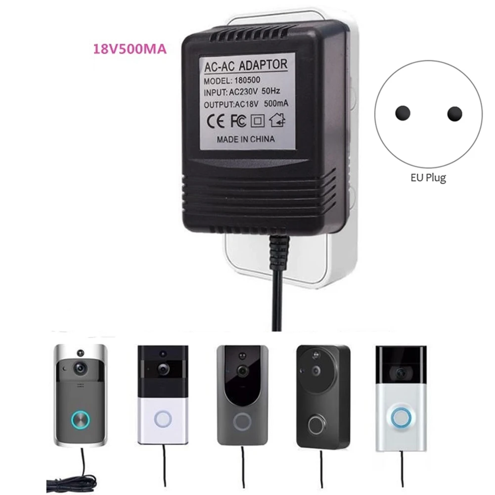AEE6-18V AC Power Adapter Transformer Charger For Wifi Smart Video Doorbell Camera Video Intercom Door Bell