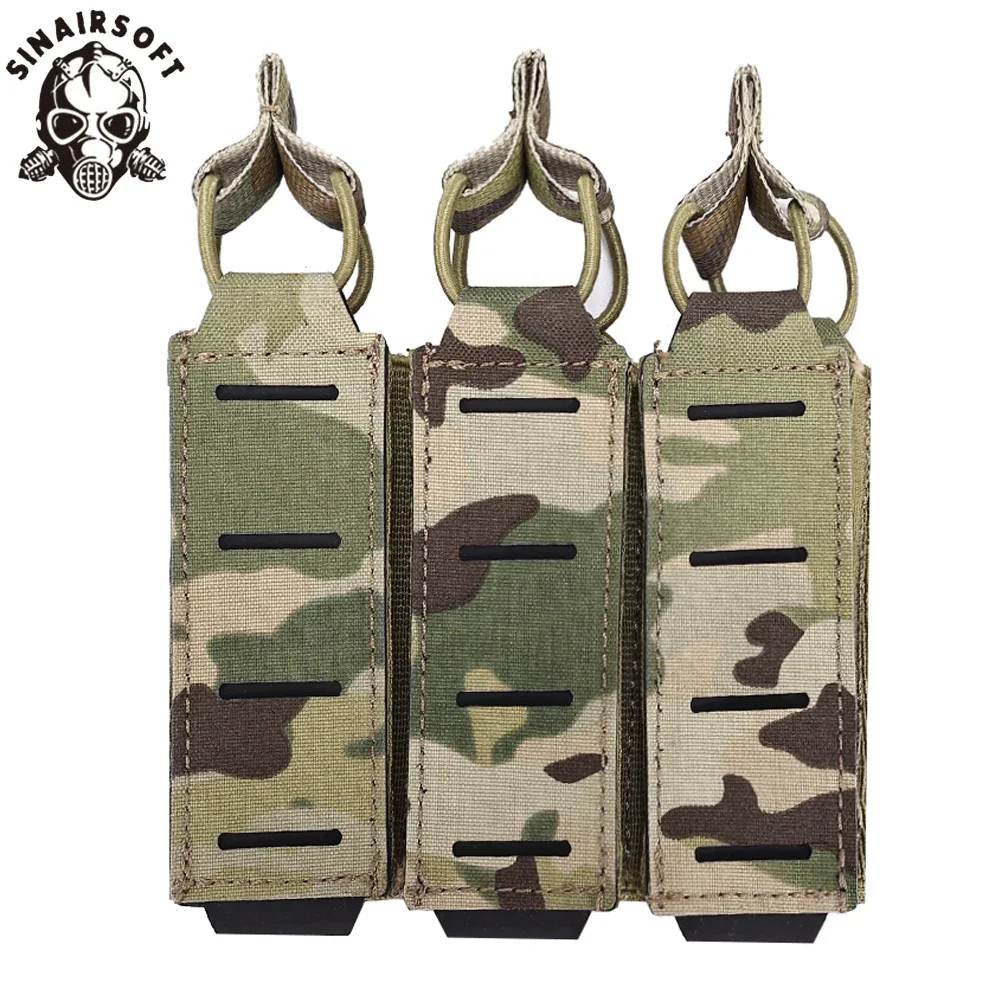 

SINAIRSOFT Tactical LSR 9mm Magazine Pouch Triple Mag Carrier Molle Pouch Laser Cut